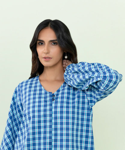 Sapphire - Flared Yarn Dyed Shirt