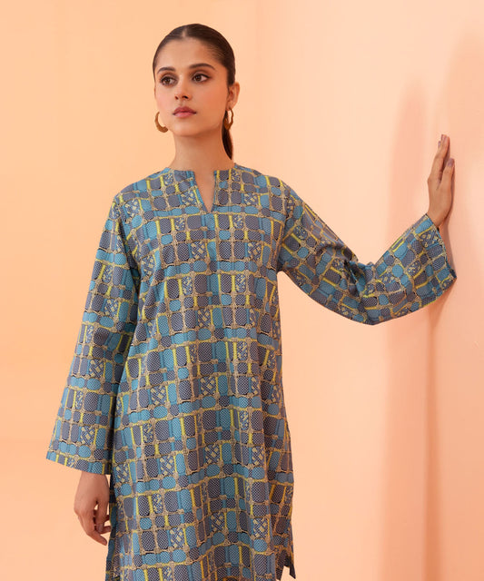 Sapphire - 2 Piece - Printed Dobby Suit