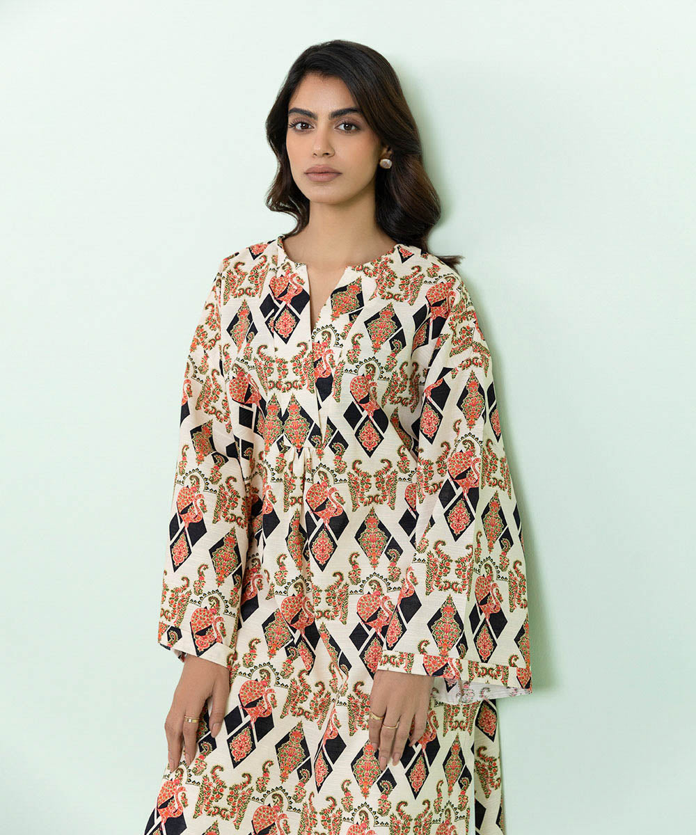 Sapphire - Printed Khaddar Shirt