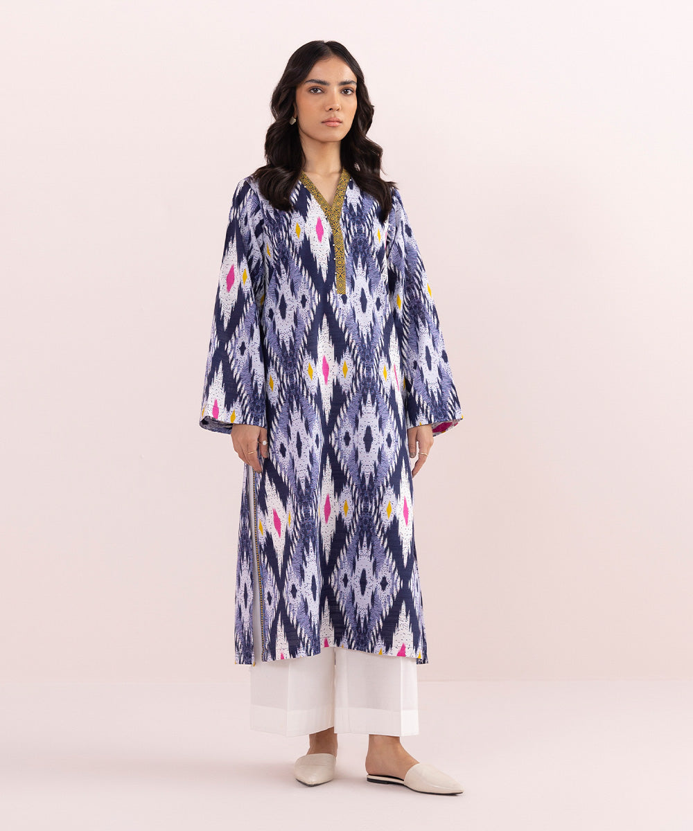 Sapphire - Printed Khaddar Shirt