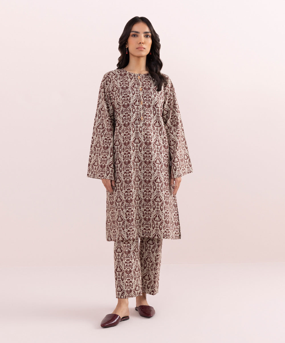 Sapphire - 2 Piece - Printed Khaddar Suit