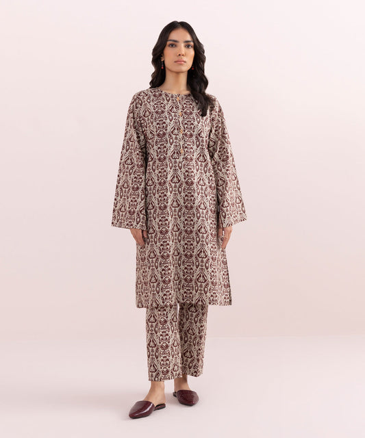 Sapphire - 2 Piece - Printed Khaddar Suit