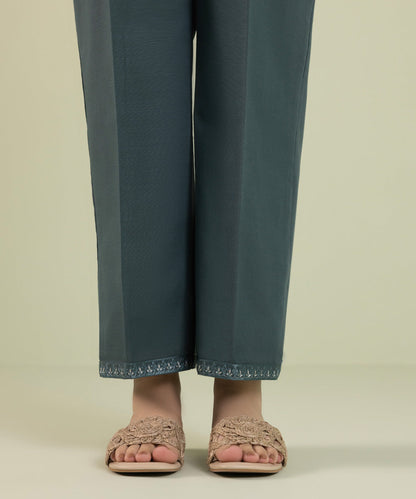 Sapphire - Embroidered Khaddar Straight Pants