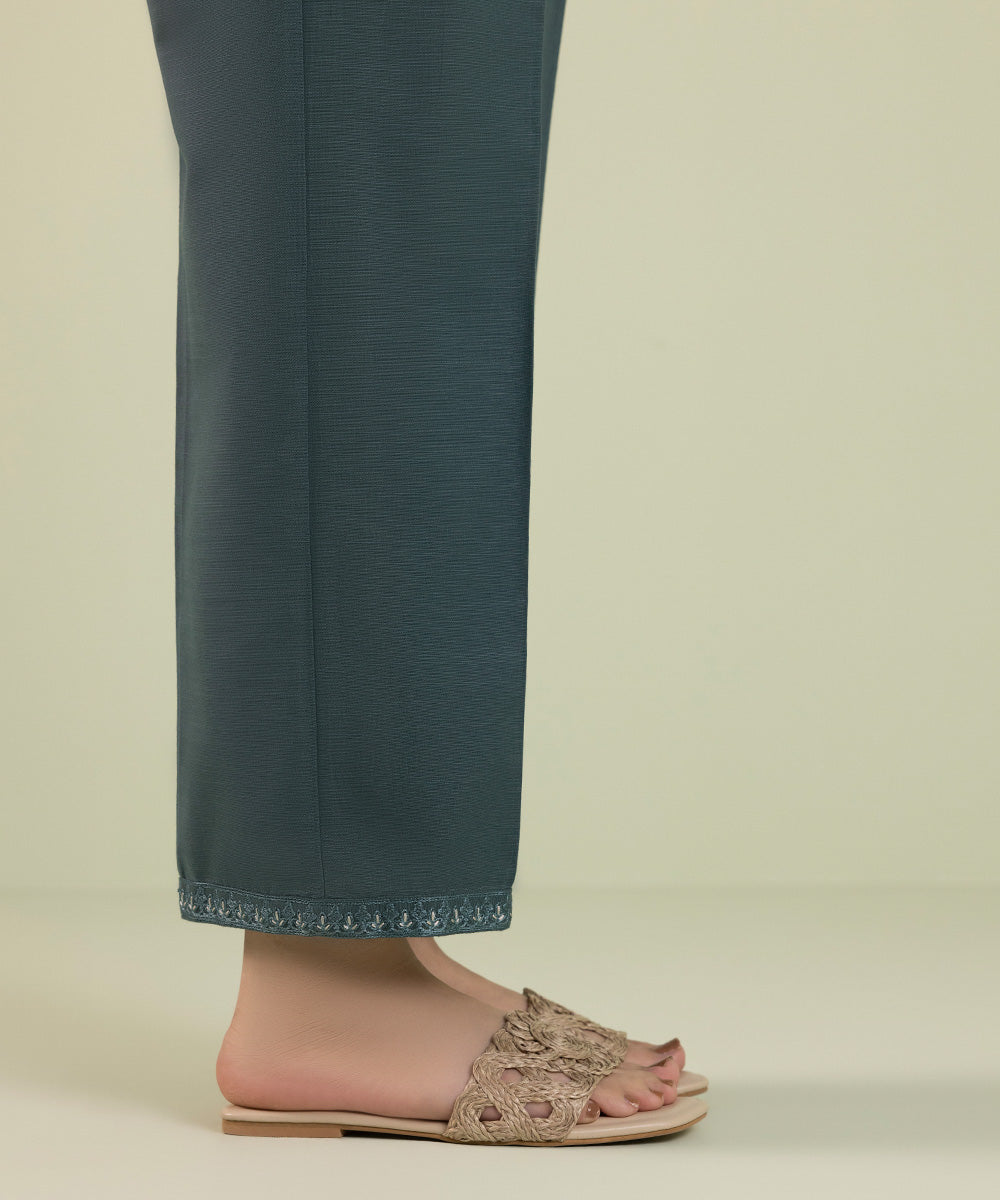 Sapphire - Embroidered Khaddar Straight Pants