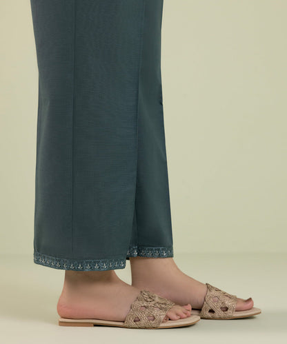 Sapphire - Embroidered Khaddar Straight Pants