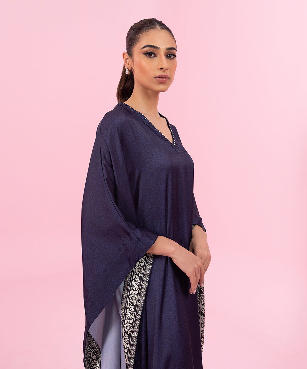 Sapphire - Printed Silk Kaftan