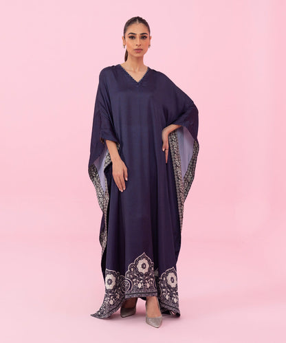 Sapphire - Printed Silk Kaftan