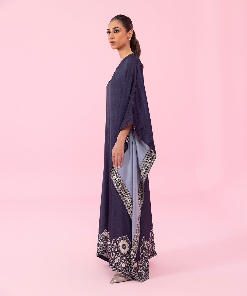 Sapphire - Printed Silk Kaftan