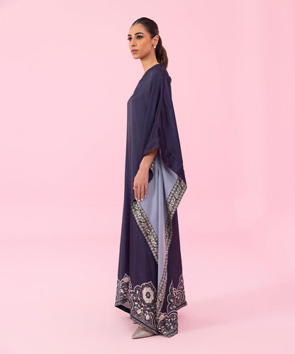 Sapphire - Printed Silk Kaftan