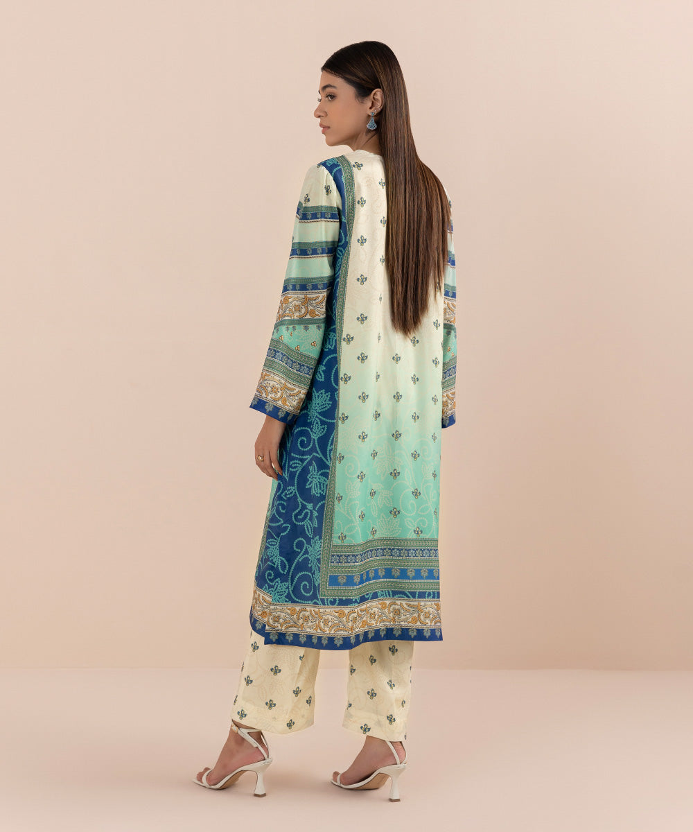 Sapphire - 2 Piece - Printed Silk Suit