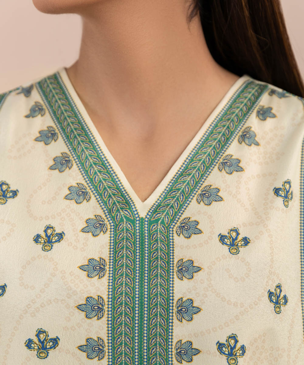 Sapphire - 2 Piece - Printed Silk Suit