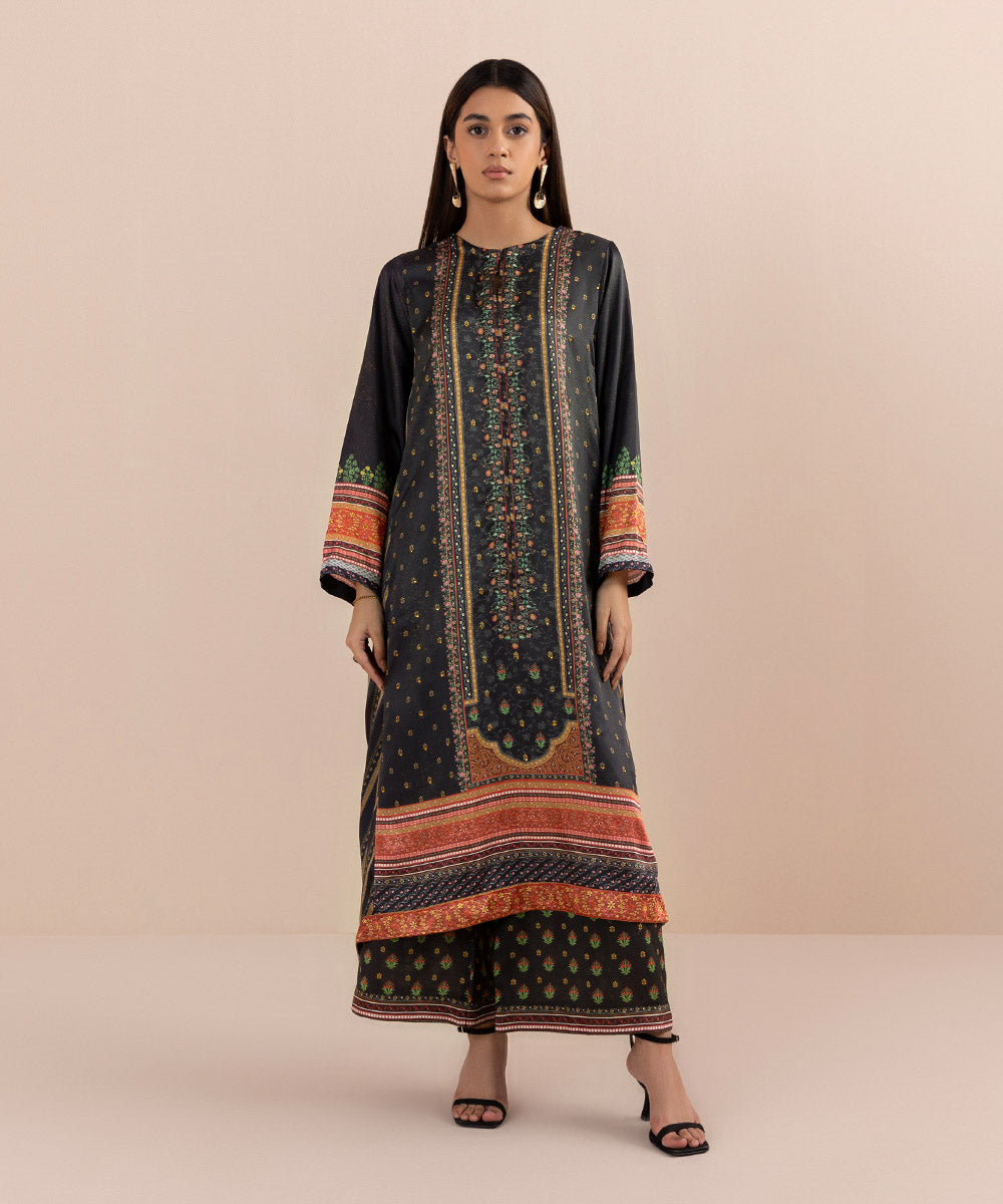 Sapphire - 2 Piece - Printed Silk Suit