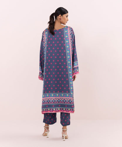 Sapphire - 2 Piece - Printed Silk Suit