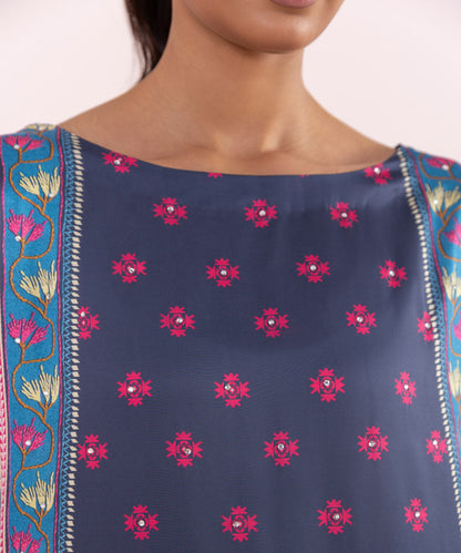 Sapphire - 2 Piece - Printed Silk Suit