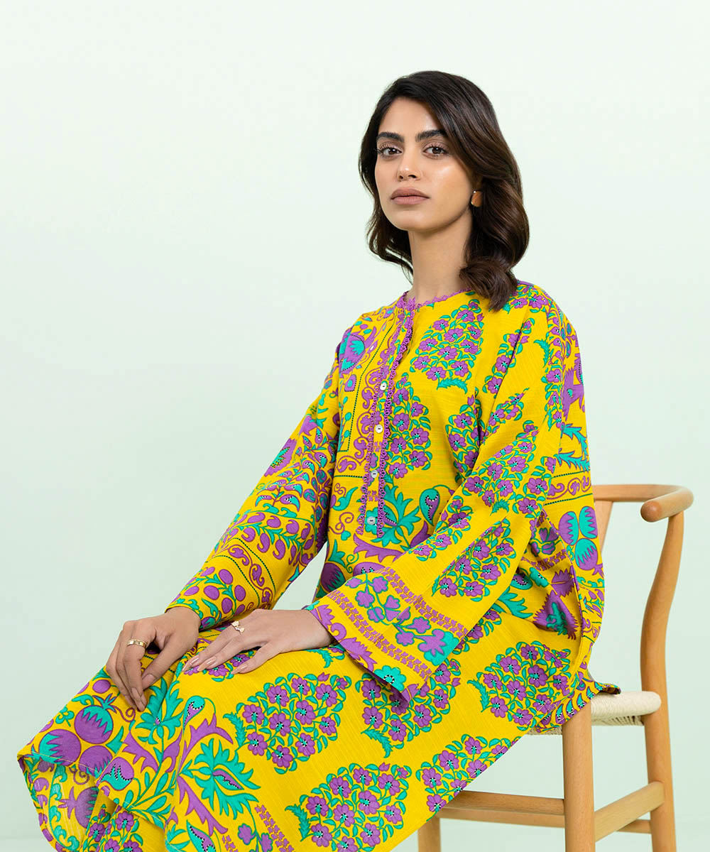 Sapphire - Printed Khaddar Shirt
