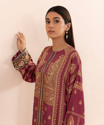 Sapphire - 2 Piece - Printed Silk Suit