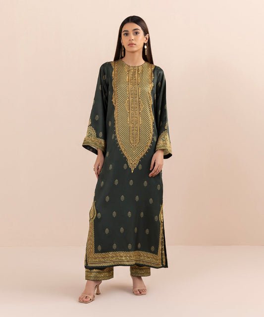 Sapphire - 2 Piece - Printed Silk Suit