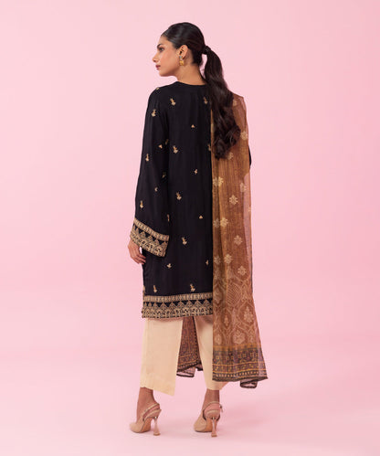 Sapphire - 2 Piece - Embroidered Raw Silk Suit