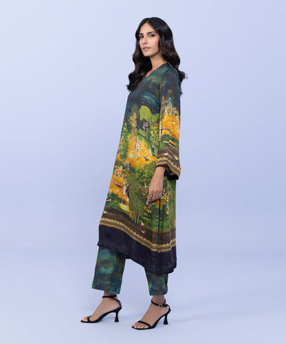 Sapphire - 2 Piece - Printed Silk Suit