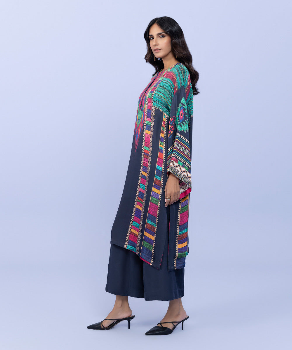 Sapphire - 2 Piece - Printed Silk Suit