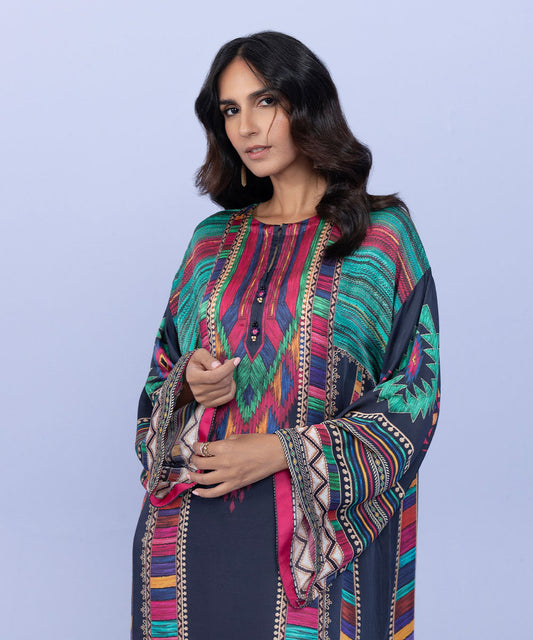 Sapphire - 2 Piece - Printed Silk Suit