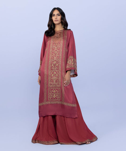 Sapphire - 2 Piece - Printed Silk Suit