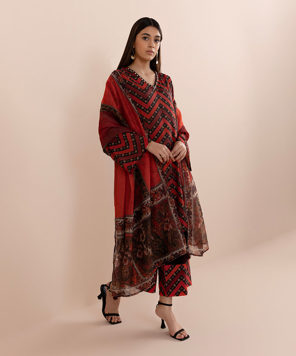 Sapphire - 3 Piece - Embellished Silk Suit