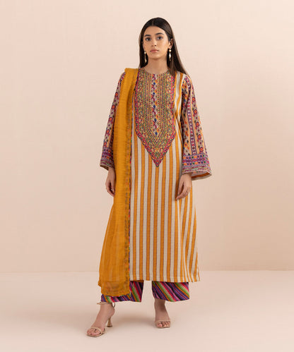 Sapphire - 3 Piece - Printed Silk Suit