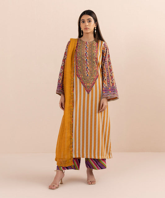 Sapphire - 3 Piece - Printed Silk Suit