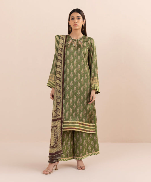 Sapphire - 3 Piece - Embellished Silk Suit