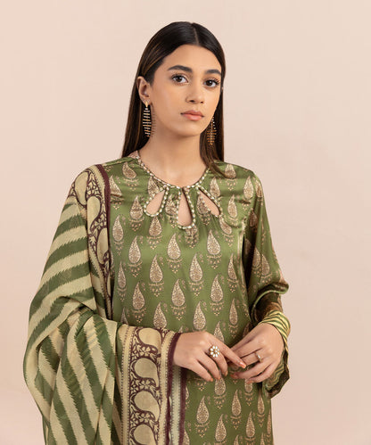 Sapphire - 3 Piece - Embellished Silk Suit