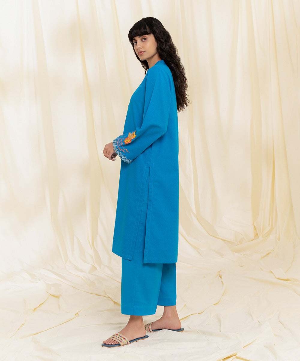 Sapphire - 2 Piece - Embroidered Recycled Cotton Suit