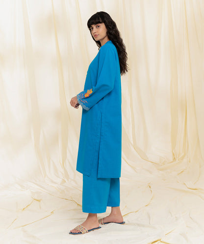 Sapphire - 2 Piece - Embroidered Recycled Cotton Suit