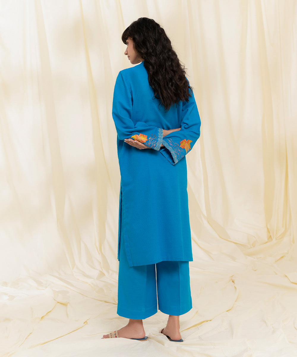 Sapphire - 2 Piece - Embroidered Recycled Cotton Suit