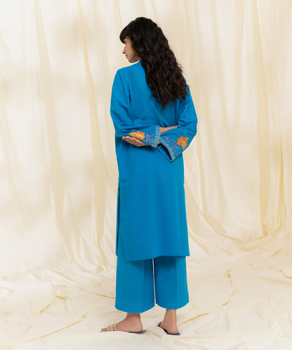 Sapphire - 2 Piece - Embroidered Recycled Cotton Suit