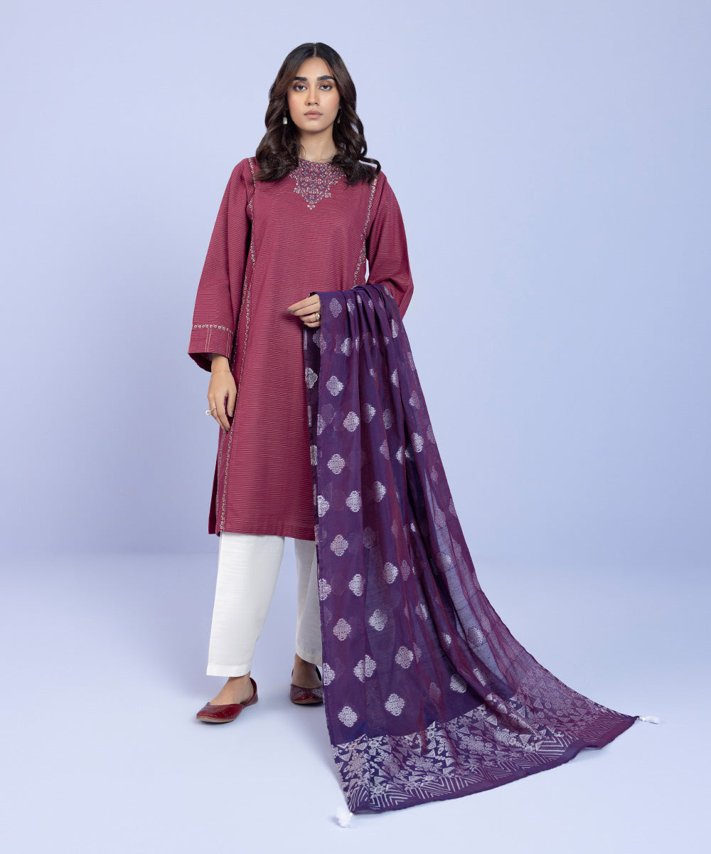 Sapphire - Dyed Jacquard Dupatta