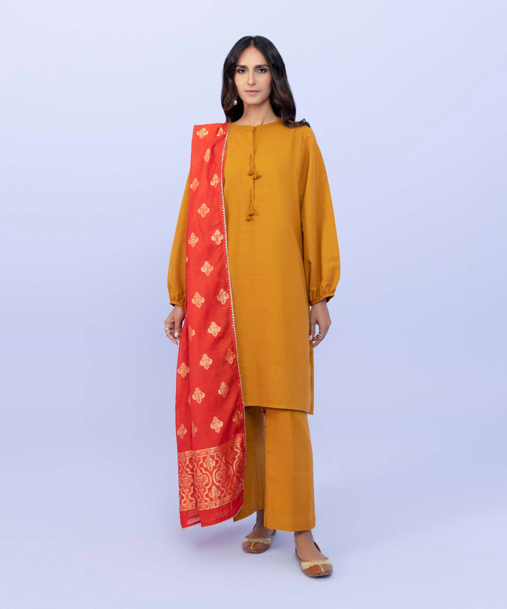 Sapphire - Dyed Jacquard Dupatta