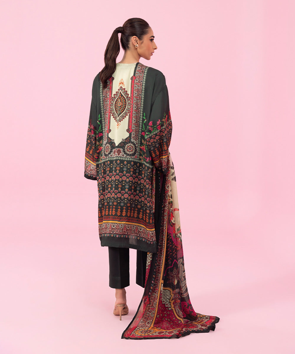 Sapphire - 2 Piece - Printed Silk Suit