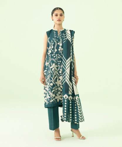 Sapphire - 2 Piece - Printed Khaddar Suit