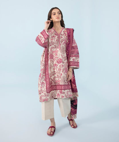 Sapphire - 2 Piece - Printed Khaddar Suit
