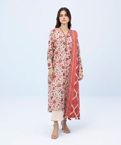 Sapphire - 3 Piece - Printed Khaddar Suit