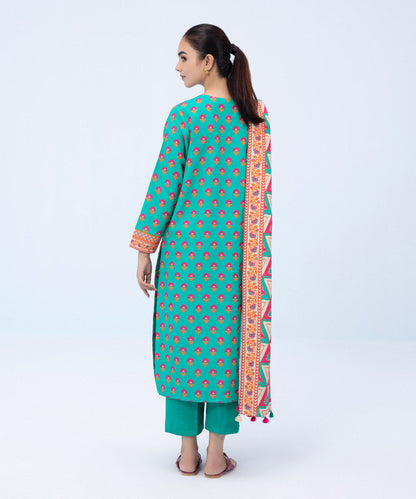 Sapphire - 3 Piece - Printed Khaddar Suit