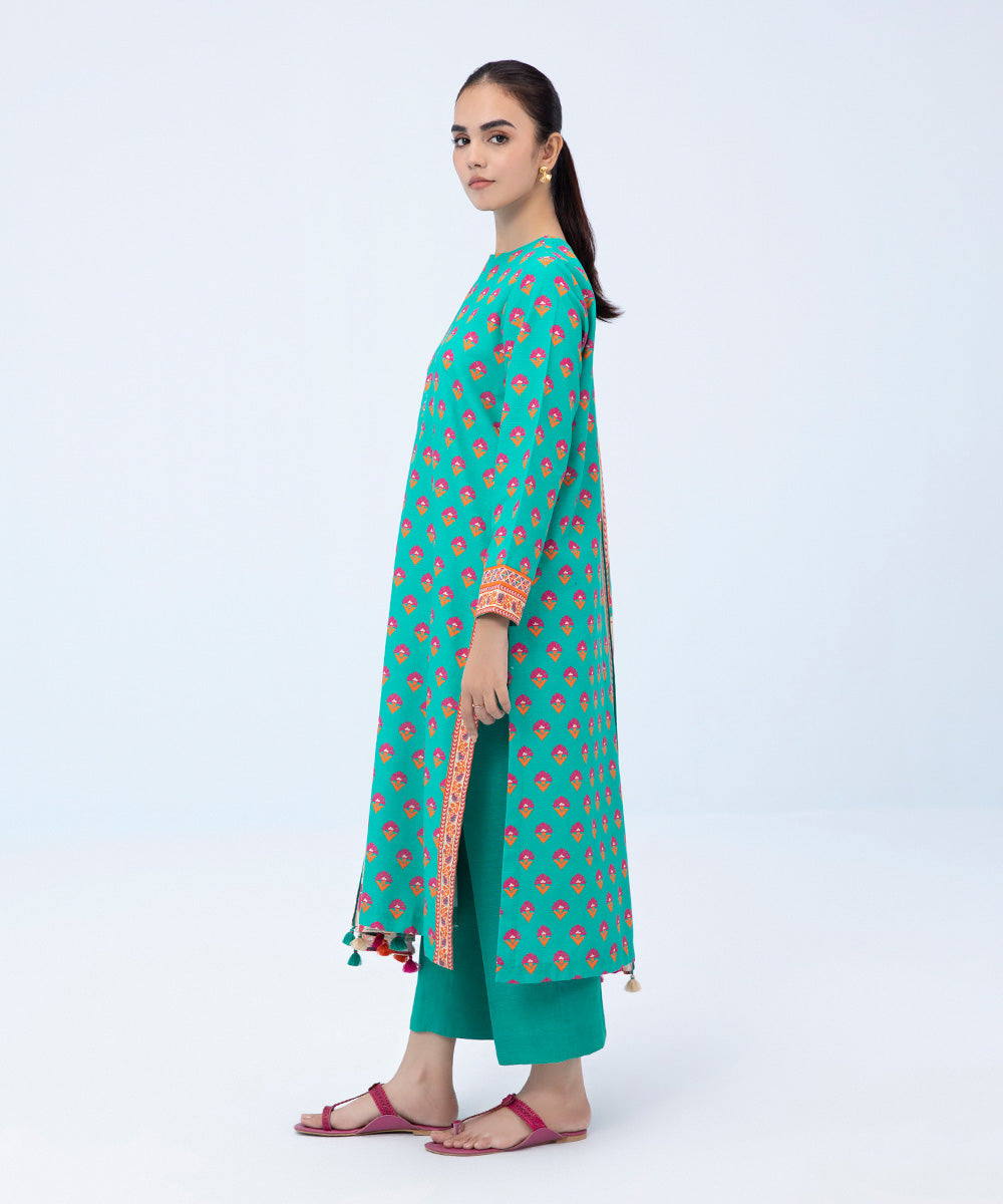 Sapphire - 3 Piece - Printed Khaddar Suit