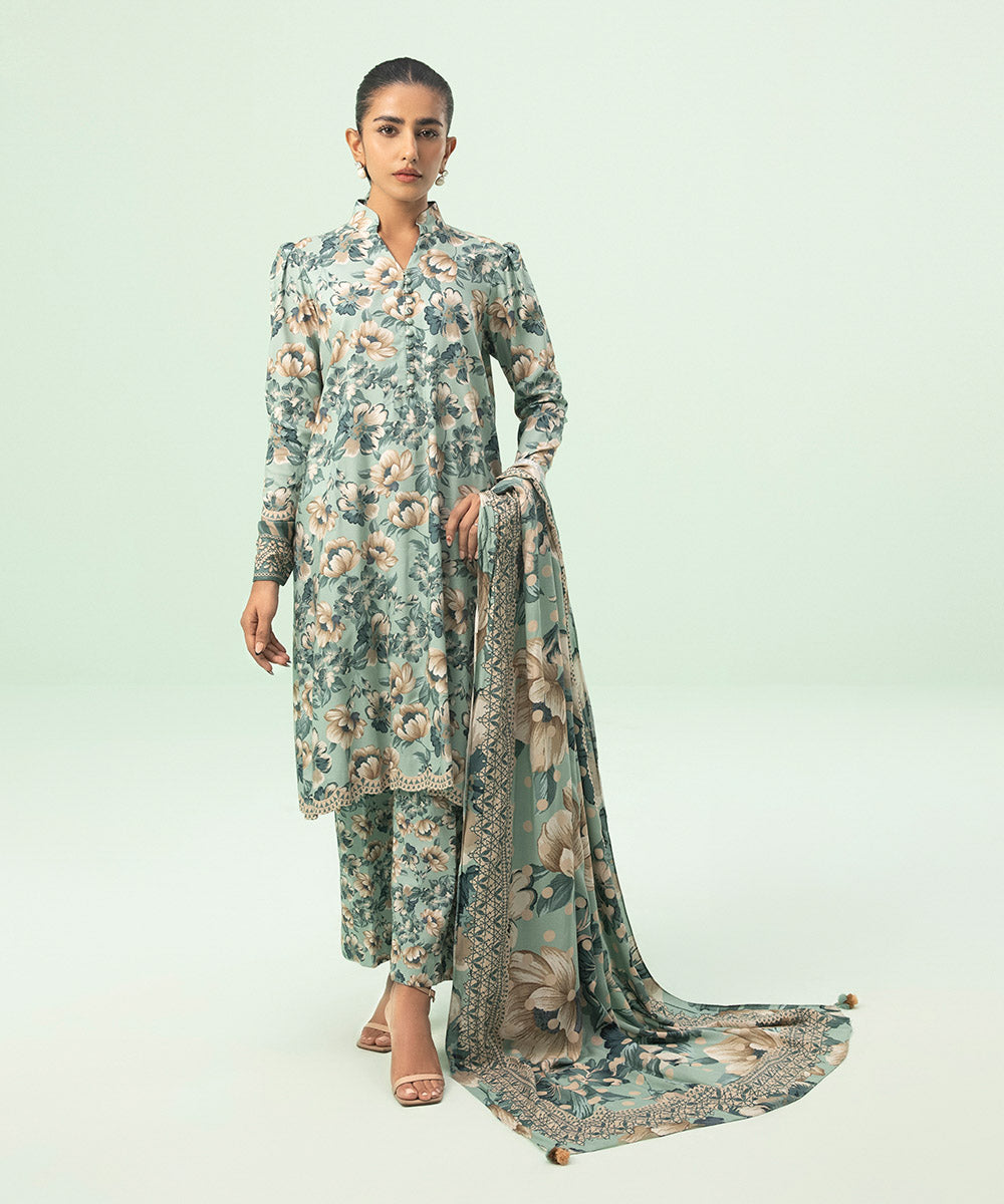 Sapphire - 3 Piece - Printed Linen Suit