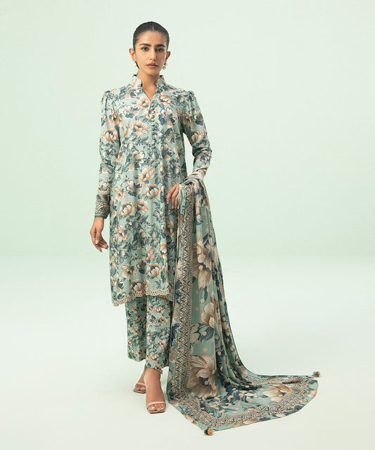 Sapphire - 3 Piece - Printed Linen Suit