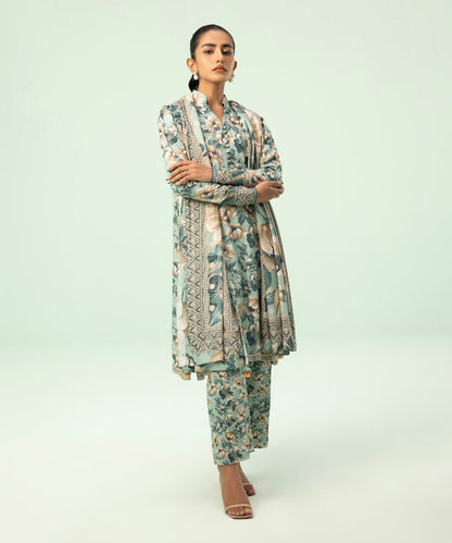 Sapphire - 3 Piece - Printed Linen Suit
