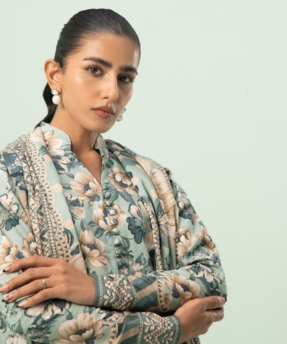 Sapphire - 3 Piece - Printed Linen Suit