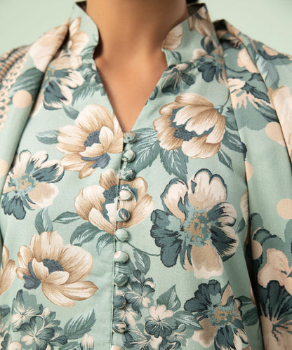 Sapphire - 3 Piece - Printed Linen Suit