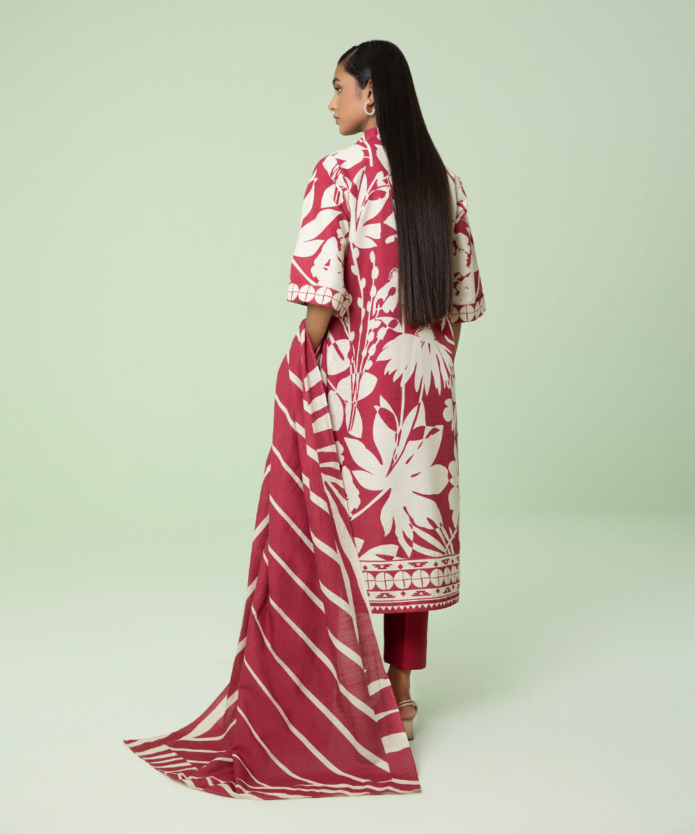 Sapphire - 3 Piece - Printed Light Khaddar Suit