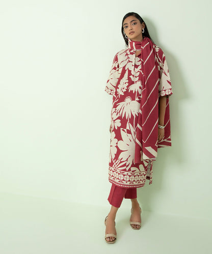 Sapphire - 3 Piece - Printed Light Khaddar Suit